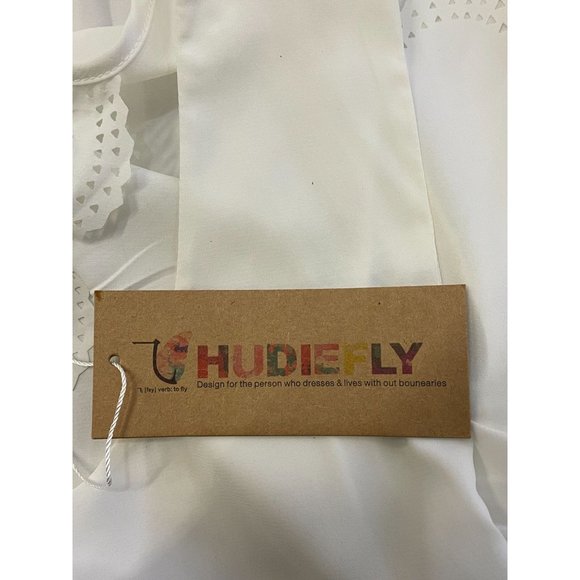 NWT Hubiefly Boho Sleeveless Size Large Color White Women's Shirt - Picture 6 of 8